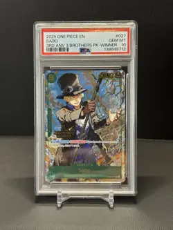 Luffy Sabo Ace WINNER One Piece 3rd Anniversary 3 Brothers Sequential PSA 10 - Image 4