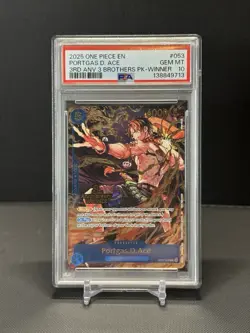 Luffy Sabo Ace WINNER One Piece 3rd Anniversary 3 Brothers Sequential PSA 10 - Image 5
