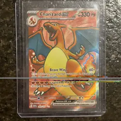 Charizard EX Holo Rare Pokemon TCG Card 183/165 Scarlet & Violet 151 NM - Image 1