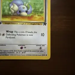 Pokemon Card 1ST EDITION Dratini Team Rocket 53/82 WotC Vintage 2000 Lp - Image 4