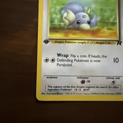 Pokemon Card 1ST EDITION Dratini Team Rocket 53/82 WotC Vintage 2000 Lp - Image 5