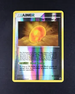 NM Old Amber Reverse Holo Majestic Dawn Pokemon Card 84/100 - Image 1