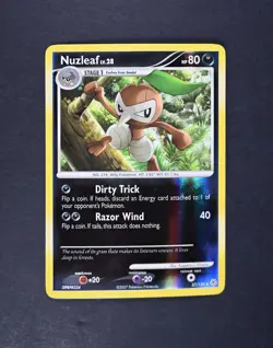 NM Nuzleaf LV.28 Reverse Holo 57/130 Diamond and Pearl Pokemon Card - Image 1