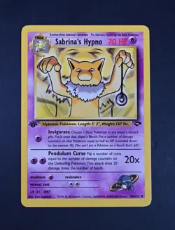 NM Sabrina's Hypno 1st Edition 56/132 Reg. Gym Challenge (G2) Pokemon Card - Image 1