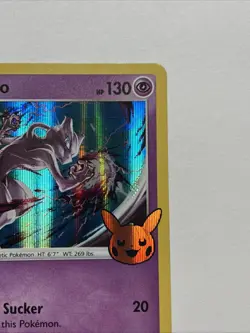 Pokemon Mewtwo TCG Holo Rare Card 056/172 SWSH Trick or Trade Halloween Stamp - Image 4