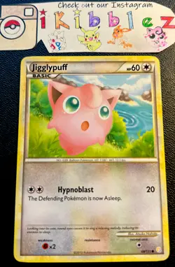 Jigglypuff 68/123 NM Non Holo Vintage HGSS Heart Gold Soul Silver Pokemon Card! - Image 1