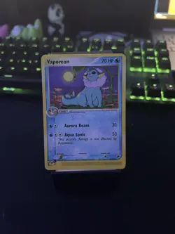 Pokemon Vaporeon TCG Card 25/100 EX Sandstorm E Series Vintage Regular - Image 1