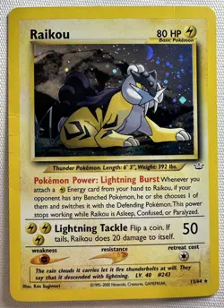Raikou Holo Pokemon Card 13/64 - Neo Revelation MP - Image 1