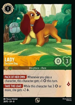 Lady - Decisive Dog (Foil) - Disney Lorcana Promo Cards - Image 1