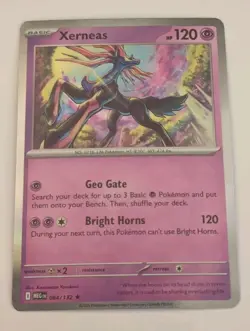 2025 Pokemon Mega Evolution - Xerneas Holo Rare Card #64 NM+ - Image 1