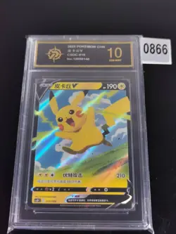 Pokemon Card TCG S Chinese Pikachu V RR CSDC 019/024-P gold 10 - Image 1
