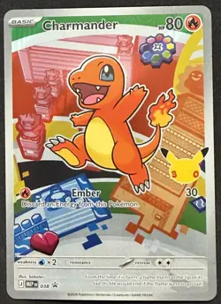 Pokemon Charmander MEF Promo Holo Basic Flame 80 HP 038 TCG Card - Image 1