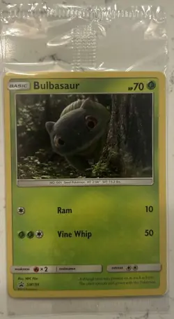 Bulbasaur SM198 SM Promo Holo 70 HP Pokemon Card In-Store Event English - Image 1