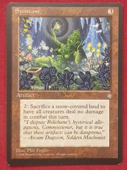 Magic The Gathering ICE AGE SUNSTONE artifact card MTG - Image 1