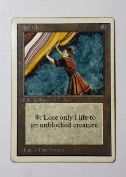 Magic The Gathering FORCEFIELD UNLIMITED 1993 Poly Artifact Card - Image 1