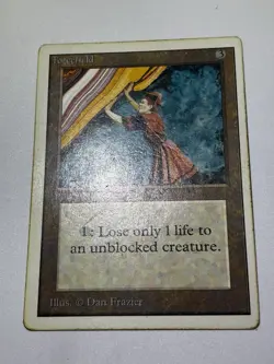 Magic The Gathering FORCEFIELD UNLIMITED 1993 Poly Artifact Card - Image 2