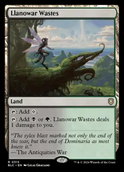 [1x] Llanowar Wastes Near Mint, English Bloomburrow Commander MTG Magic - Image 1