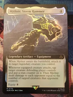 MTG Mjolnir, Storm Hammer - Assassin's Creed - Extended Art FOIL NM - Image 1