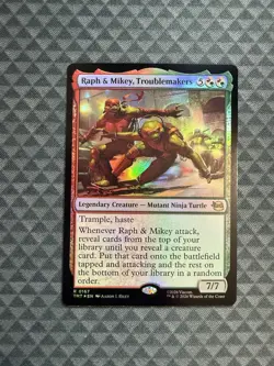 MTG Raph & Mikey, Troublemakers #0167 Foil R Teenage Mutant Ninja Turtles (TMT) - Image 1