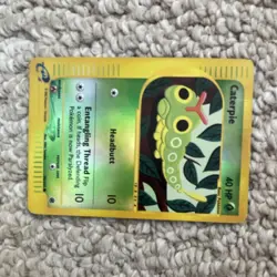 Pokemon TCG Caterpie Reverse Holo Expedition Base Set 96/165 Basic HP40 Common - Image 3