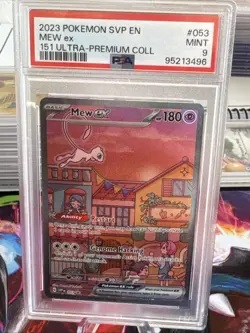 Pokemon TCG 2023 Ultra Premium Collection Mew EX Promo Card #53 PSA 9 Mint - Image 3