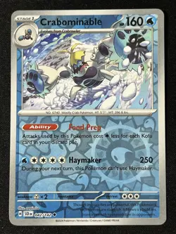 Crabominable Tellar Crown 042/142 Reverse Holo Pokemon TCG - Image 1