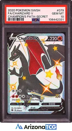 Pokemon 2020 Shiny Charizard V 079/073 SR Champion's Path GEM MINT PSA 10 - Image 1