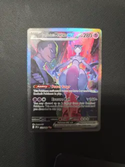 Pokemon TCG Destined Rivals Team Rockets Mewtwo EX Card 231/182 NM Condition - Image 1