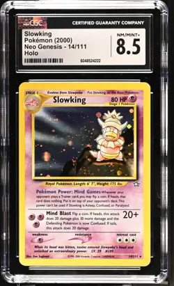 Pokemon Neo Genesis SLOWKING Holo CGC 8.5 (4222) Graded Power - Image 1