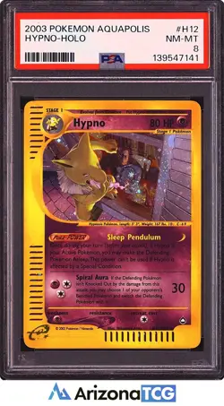 Pokemon 2003 Hypno H12 Holo Aquapolis PSA 8 - Image 1