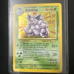 Pokemon TCG Nidoking Holo Rare Card Base Set 11/102, 1999 WOTC Vintage - Image 1