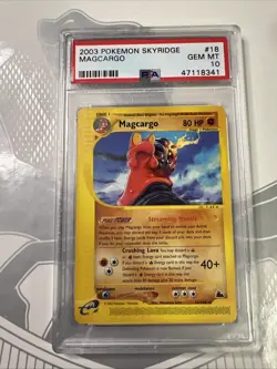 2003 Pokemon Skyridge Magcargo 18/144 PSA 10 Gem Mint E Reader - Image 1