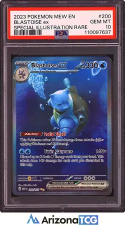 Pokemon 2023 Blastoise ex 200/165 Full Art SIR 151 GEM MINT PSA 10 - Image 1