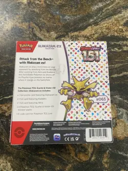 Alakazam Ex Collection Box Scarlet & Violet 151 Pokemon 2023 Factory Sealed D - Image 5
