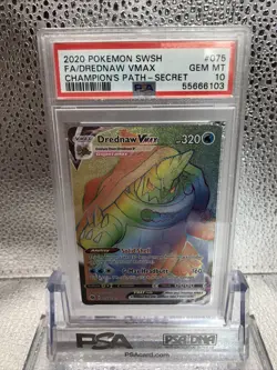PSA 10 Drednaw VMAX 075/073 Champion's Path Secret Rare FA Holo Pokemon 2020 - Image 2