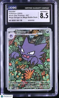 2025 Pokemon Mega Evolution Promos Illustration Rare Haunter 027 CGC 8.5 - Image 1
