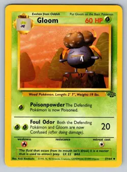 1999 Pokemon Jungle Vintage WOTC Gloom 37/64 NM - Image 1