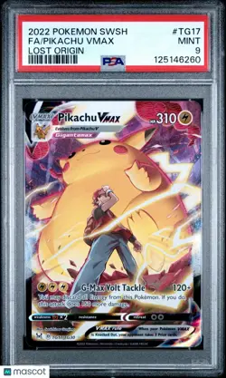 2022 Pokemon Sword & Shield Pikachu VMAX TG17/TG30 Lost Origin PSA 9 - Image 1