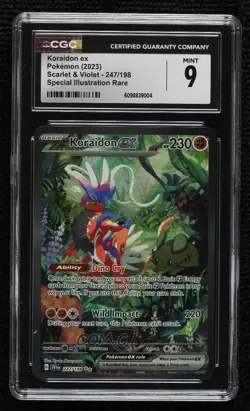 Koraidon ex Special Illustration Rare Pokemon Scarlet & Violet SV1 CGC 9 - Image 1