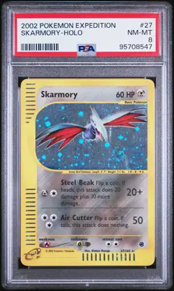 PSA 8 Skarmory - HOLO #27 Pokemon Expedition 2002 E-Series - Image 1