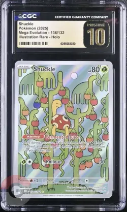 Pokemon English Shuckle 136/132 Mega Evolution Illustration CGC 10 Prestine 10! - Image 1