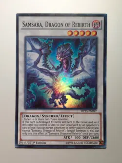 Yu-Gi-Oh! Samsara, Dragon Of Rebirth 1st Ed Super Rare MP15-EN097 - Image 1