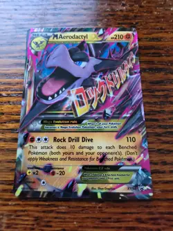 Mega M Aerodactyl EX Pokemon Card Holo Ultra Rare XY98 Black Star Promo - MP - Image 1