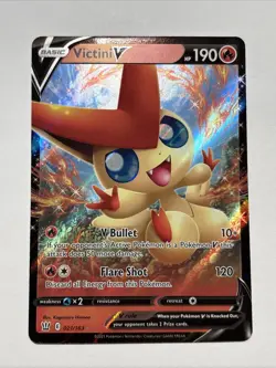 Victini V 021/163 Battle Styles Ultra Rare Holo Pokemon TCG Card NM - Image 1