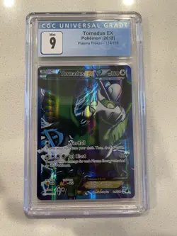 Tornadus EX 114/116 Plasma Freeze Full Art Ultra Rare Holo CGC 9 Pokemon Card - Image 1