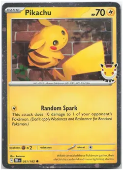 Pikachu - (Cosmo Holo) - 051/162 MCAP Miscellaneous Cards & Products NM - Image 1