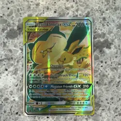 Pokemon Eevee & Snorlax GX TAG TEAM Promo SM169 Holo Card - Image 1