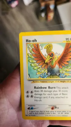 Pokemon Ho-Oh Neo Revelation Card 18/64 Unl. Rare NM near mint Never Played - Image 5