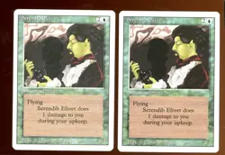 2x Serendib Efreet Rare Revised 3rd Edition LP/Pl Magic the Gathering MTG - Image 1