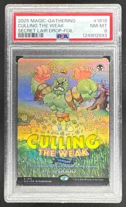 124902593 Culling the Weak 2024 Magic: Gathering Secret Lair Drop Foil PSA 8 - Image 1